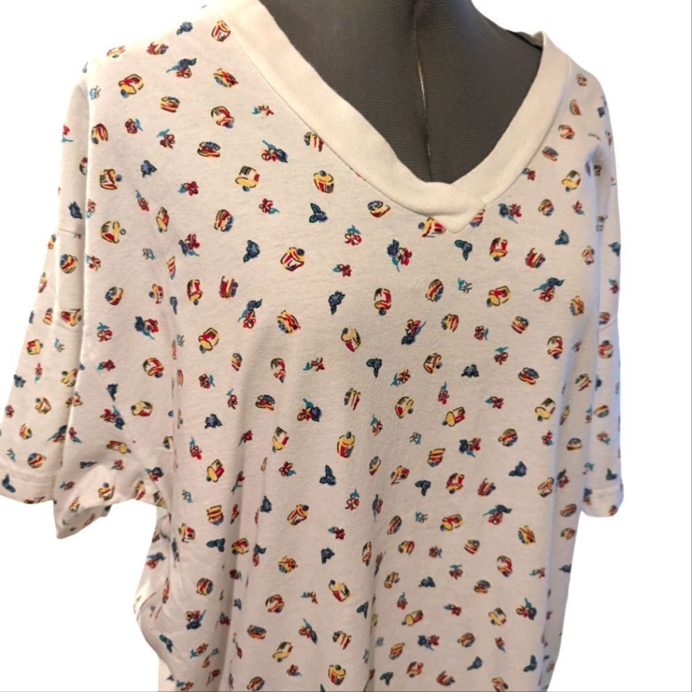 Vintage 90s women's Honors intimates all over print pajama gown‎ one size